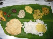 Sadhya on leaf