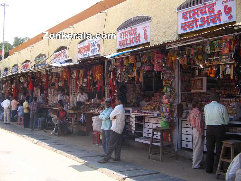 Shops inside temple