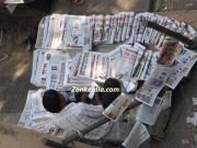 Newspaper vendor near zion koliwada