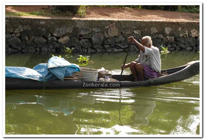 Natives on boat still 7