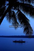Evening in alappuzha backwaters