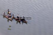 Small boats in kerala backwaters