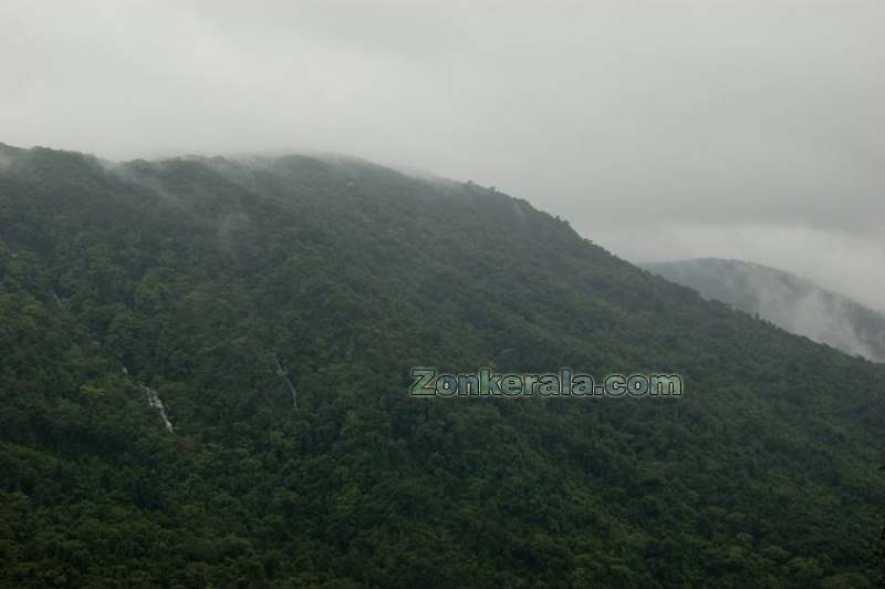 Distant waterfalls