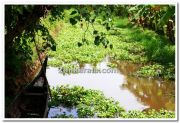 Small boat through canals