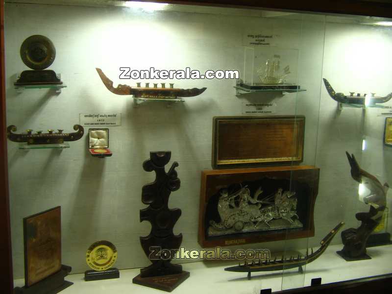 Awards displayed in museum