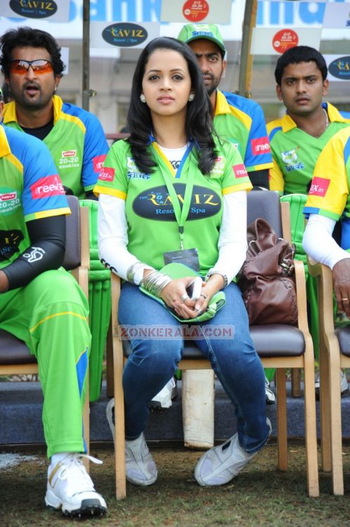 Actress Bhavana At Kerala Vs Bengal Match 563