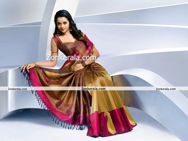 Actress Bhavana Photos In Saree 2