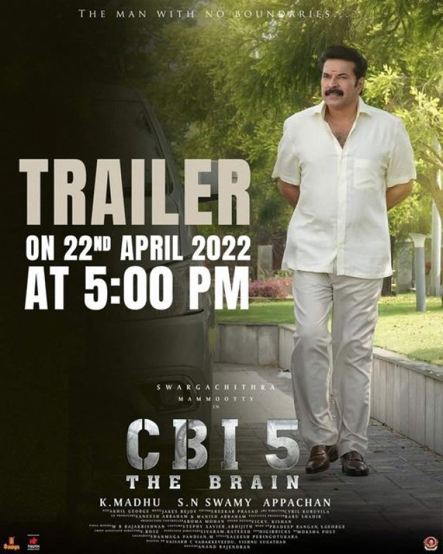 Cinema Image Mammootty Movie Cbi 5 The Brain On May 1 323