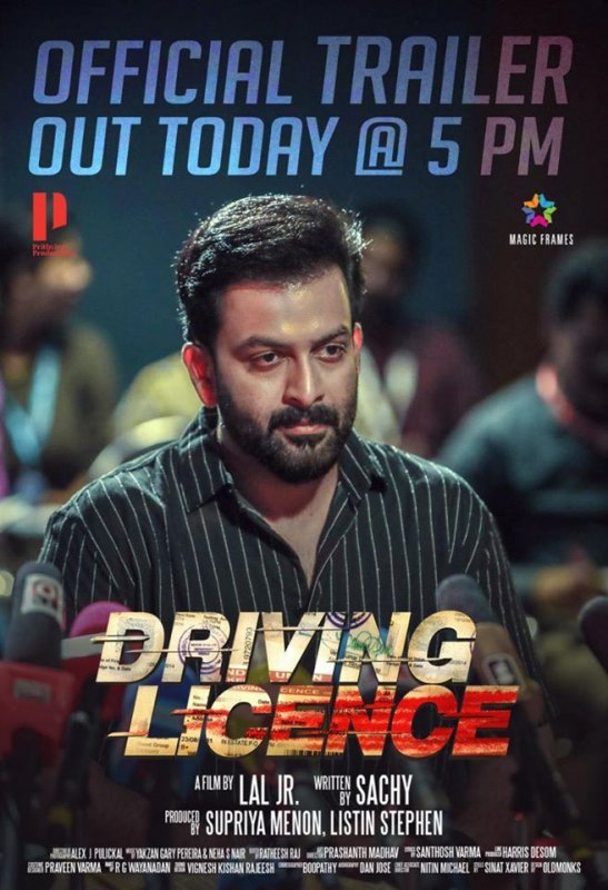 New Image Prithviraj Movie Driving Licence Poster 692