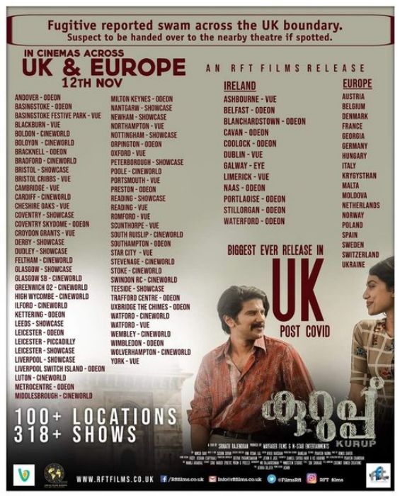 Kurup Abroad Theatre List