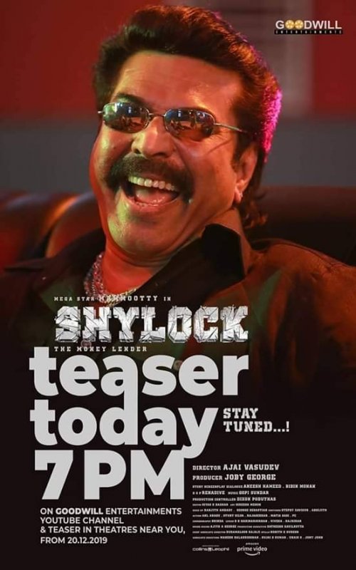 Mammootty Film Shylock Teaser Poster 980