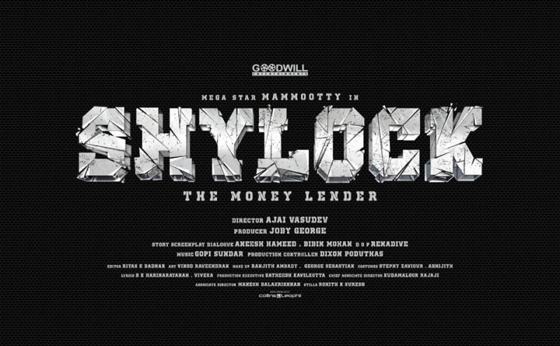 Mammootty Next Film Titled Shylock 509