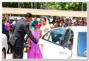 Karthika Arriving For Marriage At Church 2