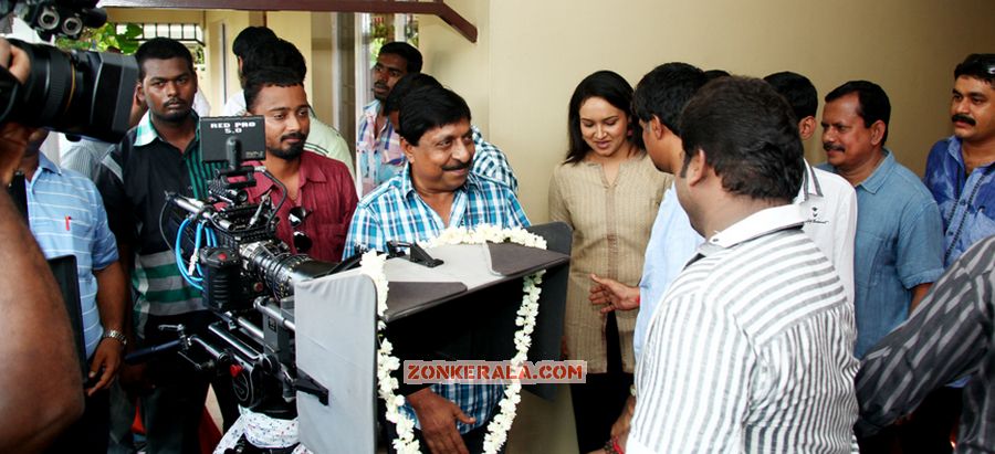 Sreenivasan Lena At Red Movie Pooja